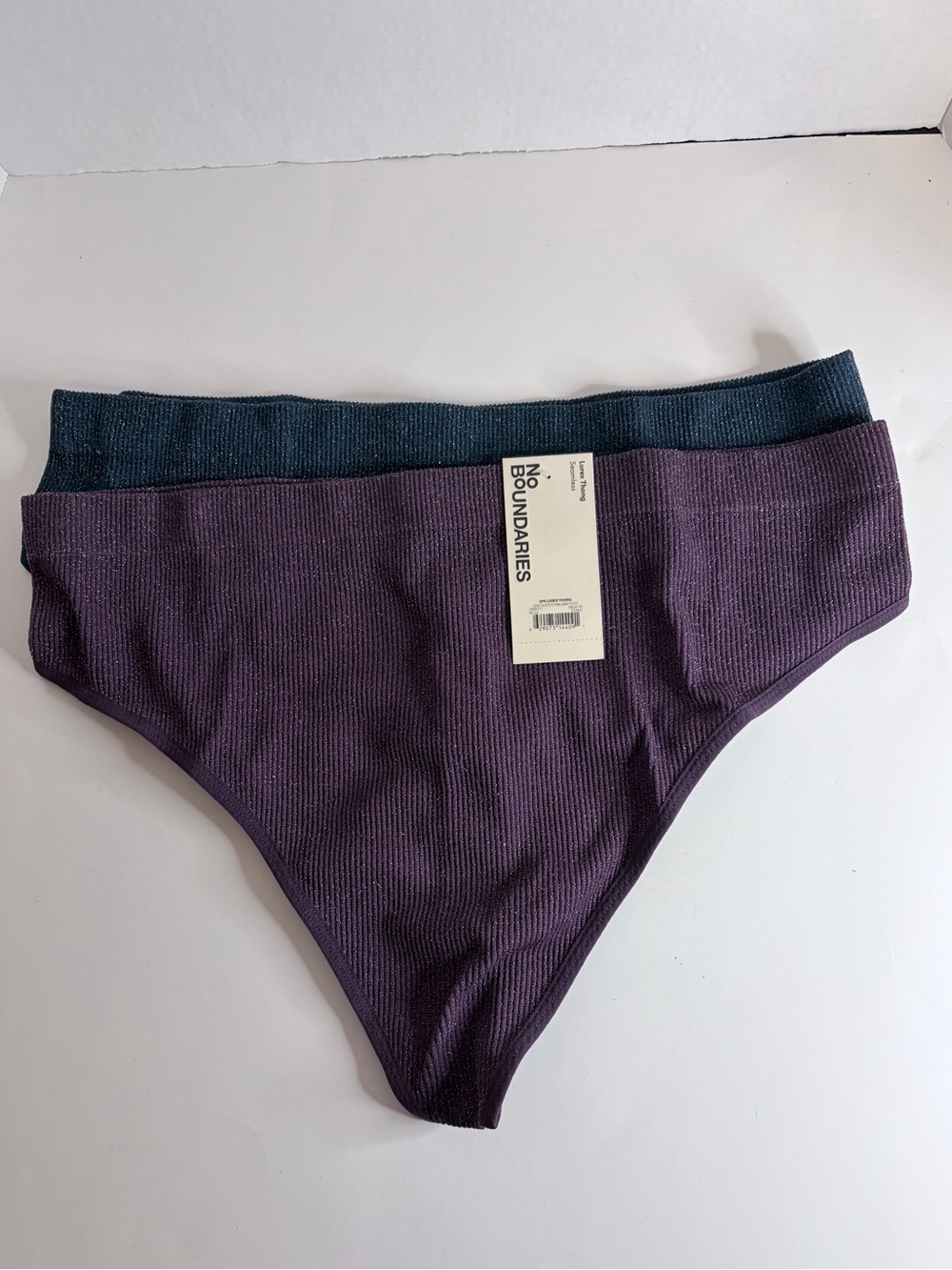 No Boundaries Lurex Thong Panties 2 Pair Size XXXL